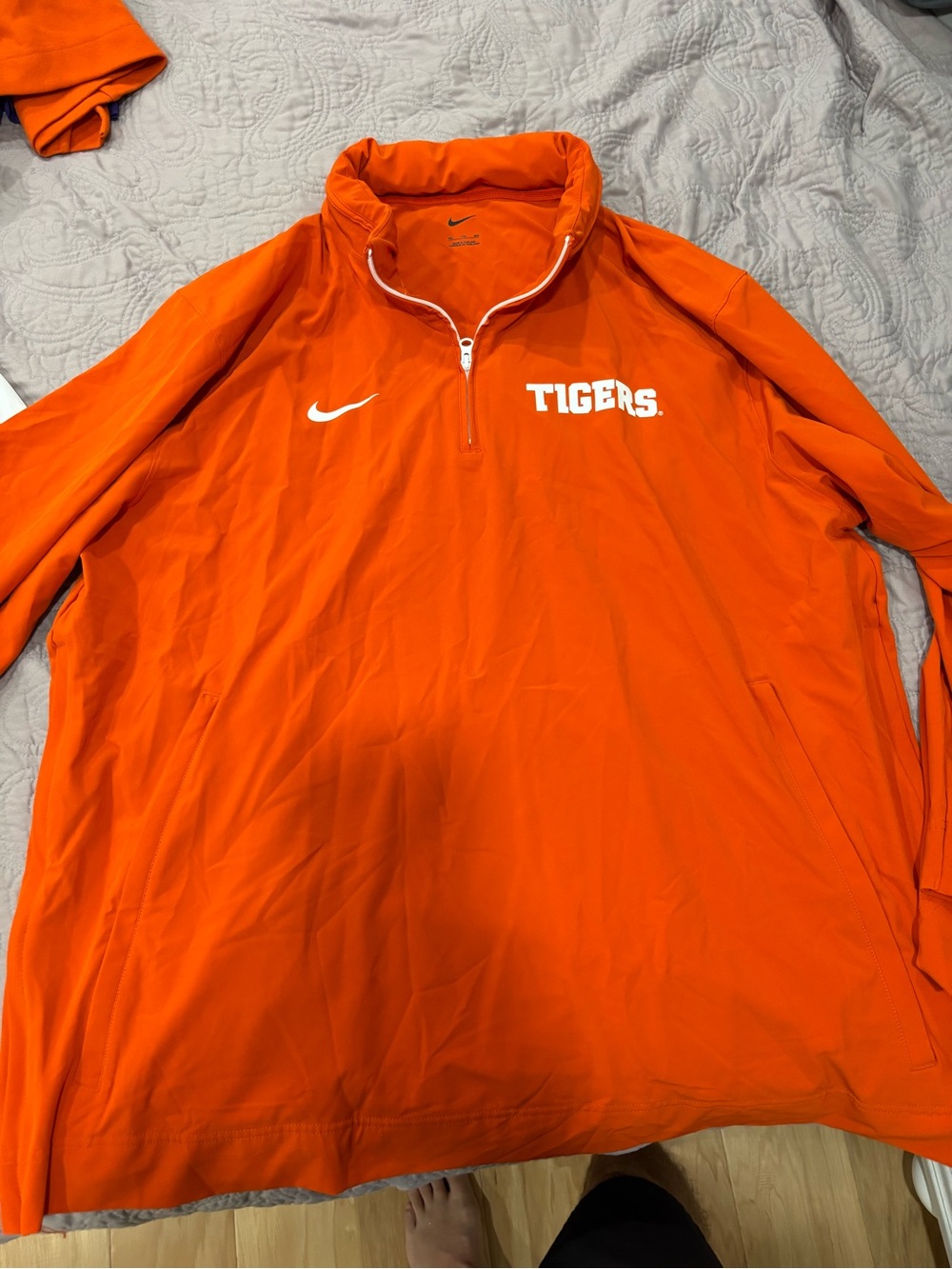 Clemson Tigers Nike Orange Tigers Quarter-Zip Windbreaker - Picture 1 of 2